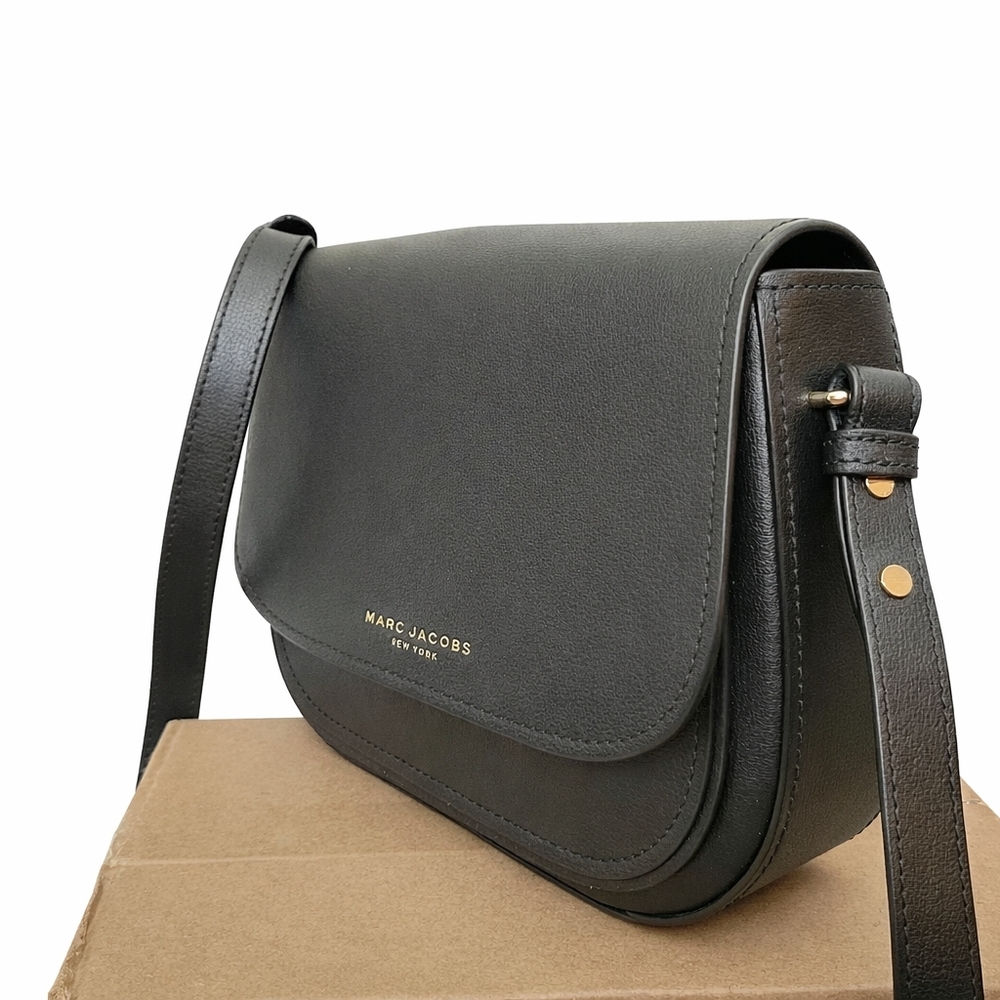 Marc Jacobs Black Saddle Crossbody Bag Large NWOT - Picture 2 of 7